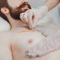 Gold Chest and Stomach Bleach Salon Men