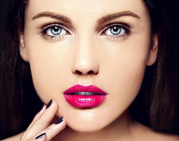 Bold lip color for a vibrant, statement look.