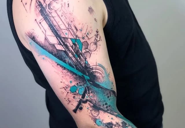 Abstract tattoos with non-representational and creative designs